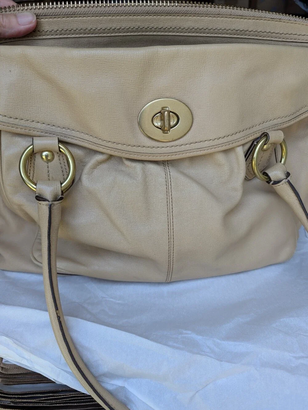 Coach Addison Spectator XL Beige  Satchel